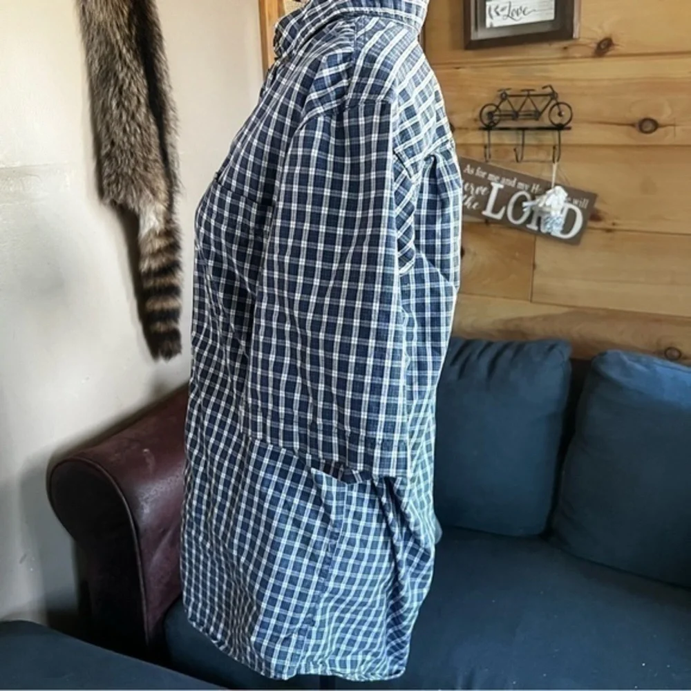Carhartt Relax Fit Blue Tartan Plaid Button Down Shirt - Picture 2 of 7